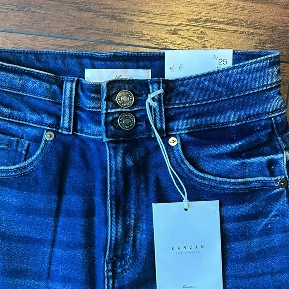 KanCan high rise straight leg jeans size 3/25 - Picture 2 of 4